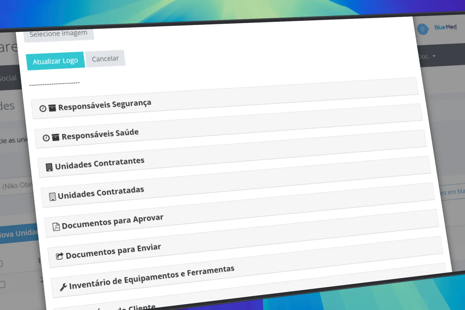 Tela de gestão de terceiros e empresas contratadas no Bevart, com documentos e pendências