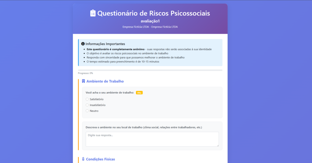 Questionário de Riscos Psicossociais